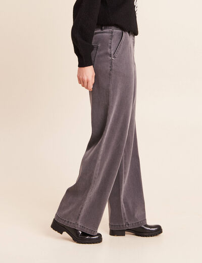 Jean denim gris femme