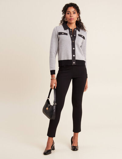 Pantalon tregging 7/8ème noir femme