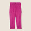 Pantacourt cargo taille haute violet femme