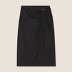 Jupe droite longueur genou noir femme