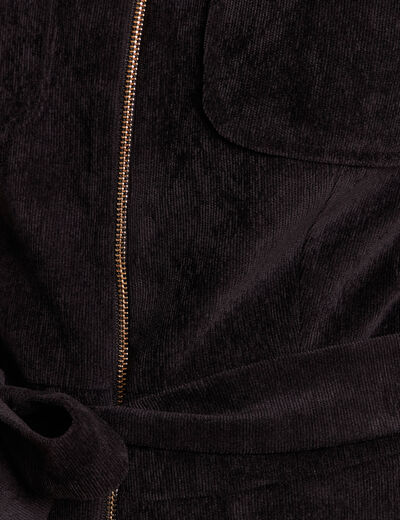 Combinaison en velours noir femme