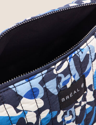 Trousse matelassée bleu femme