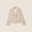 Veste tailleur courte sable femme