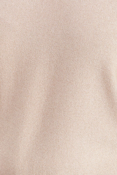 Pull manches longues couleur or femme