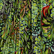 Jupe longue droite plissée vert femme