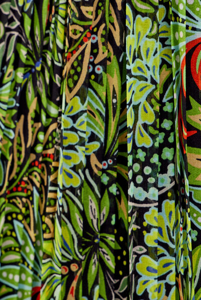Jupe longue droite plissée vert femme
