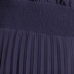 Robe longue &eacute;vas&eacute;e col v manches courtes bleu marine femme