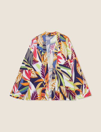 Kimono manches longues multicolore femme
