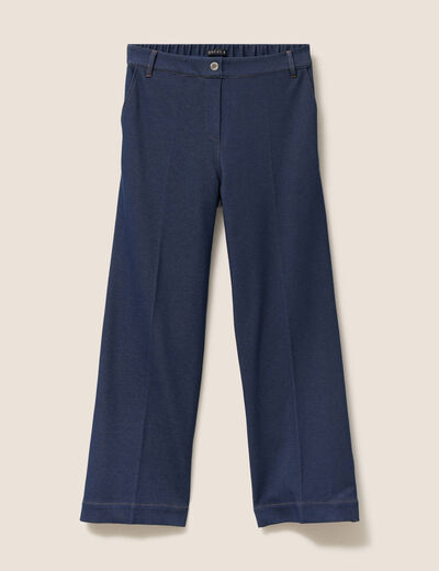 Jean large 7/8&egrave;me denim brut femme