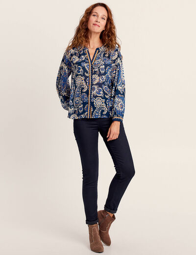 Blouse manches longues noir femme