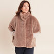 Poncho taupe femme