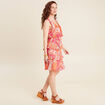 Robe &eacute;vas&eacute;e &agrave; volants orange femme
