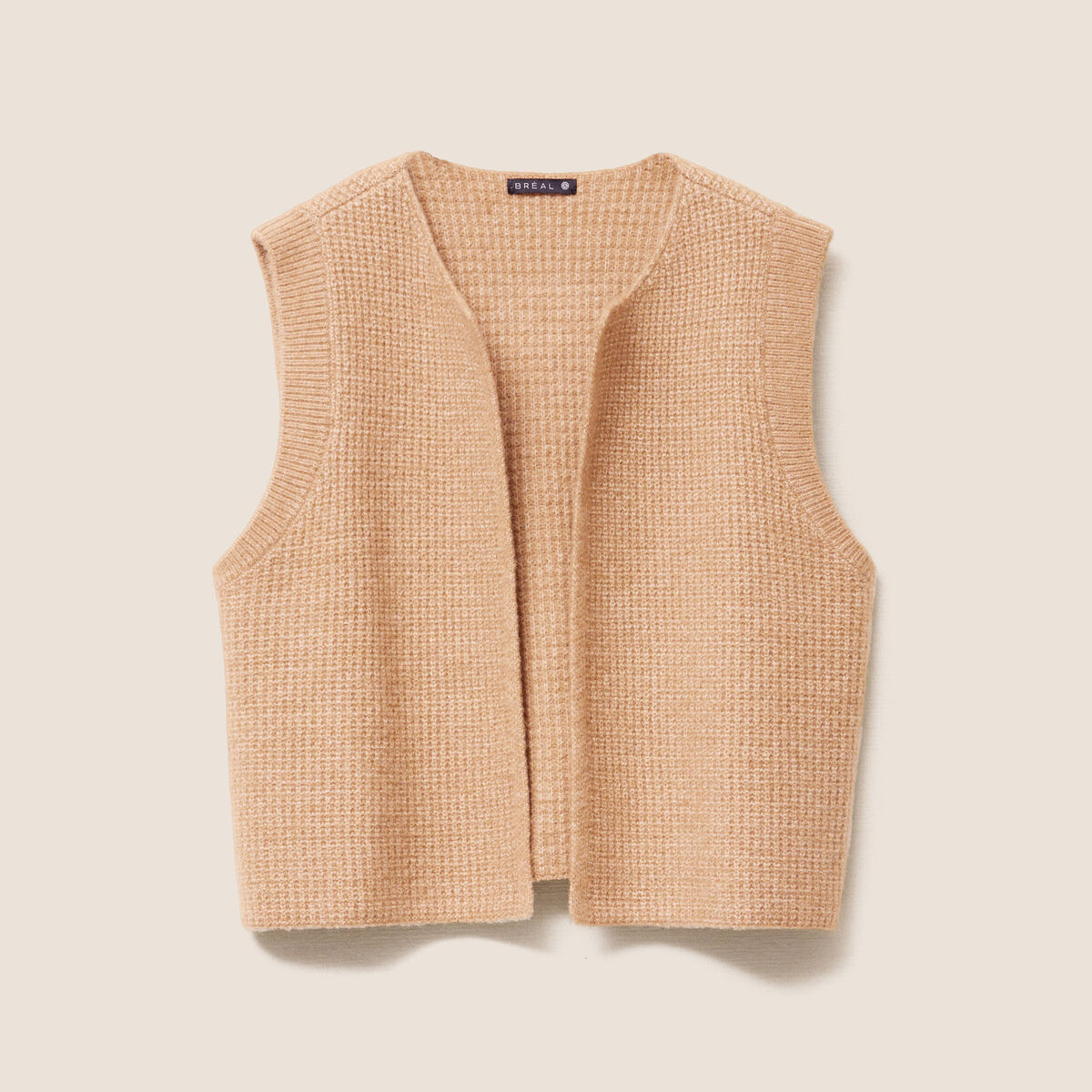 Gilet sans manches marron femme