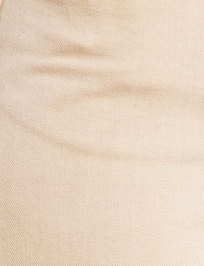 Jean coupe large 7/8&egrave;me taille haute denim beige femme