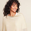 Poncho couleur or femme