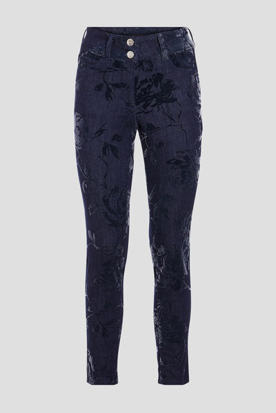 Jean ajusté taille standard denim brut femme
