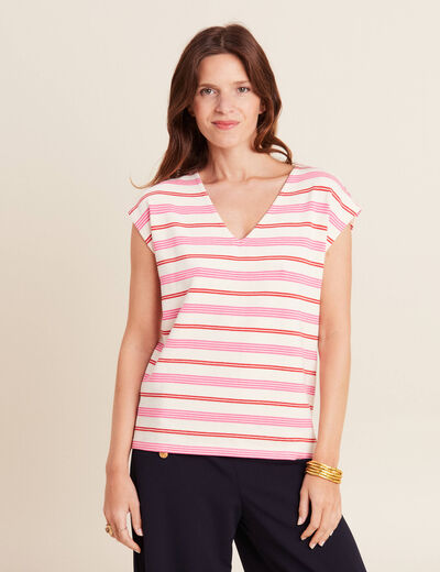 T-shirt manches courtes blanc femme