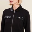 Gilet zippé manches longues noir femme