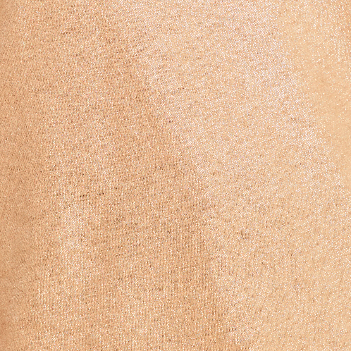 T-shirt col V manches courtes beige femme