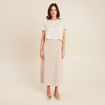 Robe 2 en 1 col rond gris clair femme