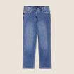 Jean coupe droite 7/8&egrave;me denim stone femme