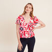 Blouse manches courtes rouge femme