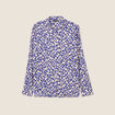 Chemise manches longues bleu femme