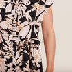 Robe midi droite ceinturée noir femme