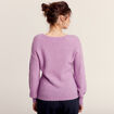 Pull manches longues violet femme