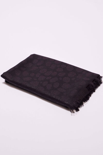 Foulard noir femme
