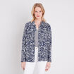 Veste droite boutonnée ecru femme