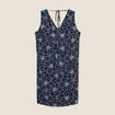 Robe fluide manches courtes bleu foncé femme