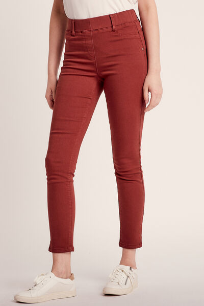 Tregging taille standard marron cognac femme