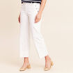 Jean coupe large 7/8&egrave;me blanc femme