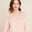 Pull confectionné en France vieux rose femme