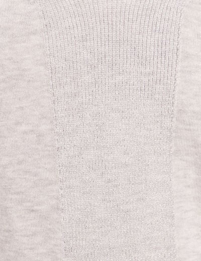 Pull manches longues gris clair femme