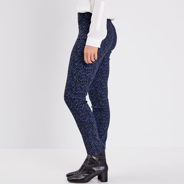 Tregging avec détails zippés bleu femme