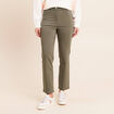 Pantalon magique Le L&eacute;ger coupe droite vert kaki femme