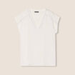 T-shirt manches courtes ecru femme