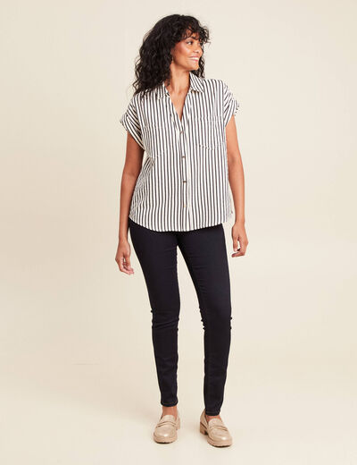 Jean magique L'Unique coupe ajust&eacute;e denim brut femme