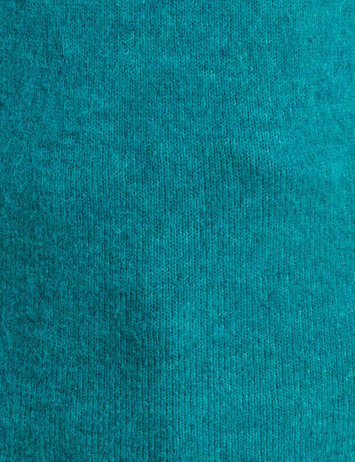 Pull manches longues vert canard femme