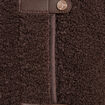 Manteau droit effet mouton marron fonc&eacute; femme