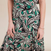 Jupe longue &eacute;vas&eacute;e vert femme