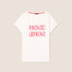 T-shirt manches courtes ecru femme