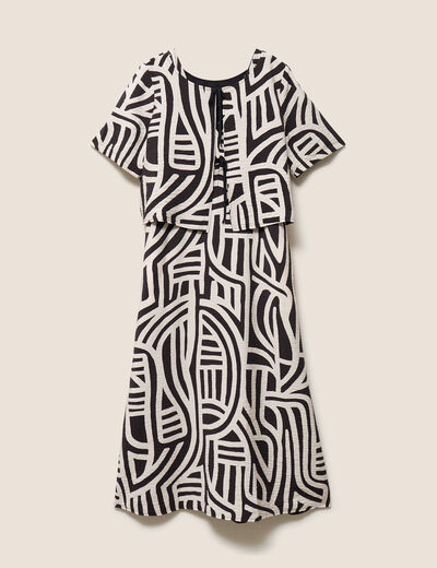 Robe longue r&eacute;versible et amovible noir femme