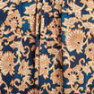 Blouse manches 3/4 col smocké bleu foncé femme