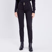 Pantalon ajusté réversible noir femme