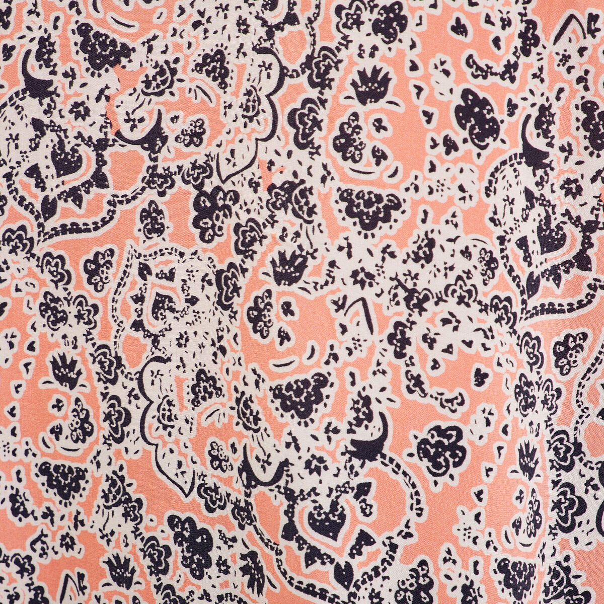 Blouse manches longues orange corail femme