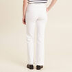 Pantalon coupe bootcut &agrave; pont blanc femme