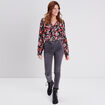 Blouse manches longues noir femme